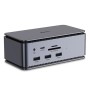 Docking station Lindy, interfete: USB-C la 6x USB-A/ 1x USB-C/1x RJ45/ 1x DisplayPort/1x HDMI/ 1x SD & 1x Micro SD/ 1x 3,5 mm/ 1